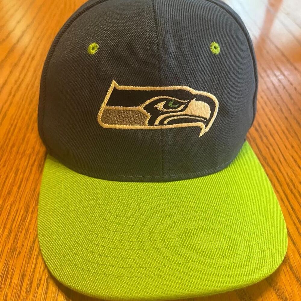 Seattle Seahawks Snapback Hat Navy Blue/Green